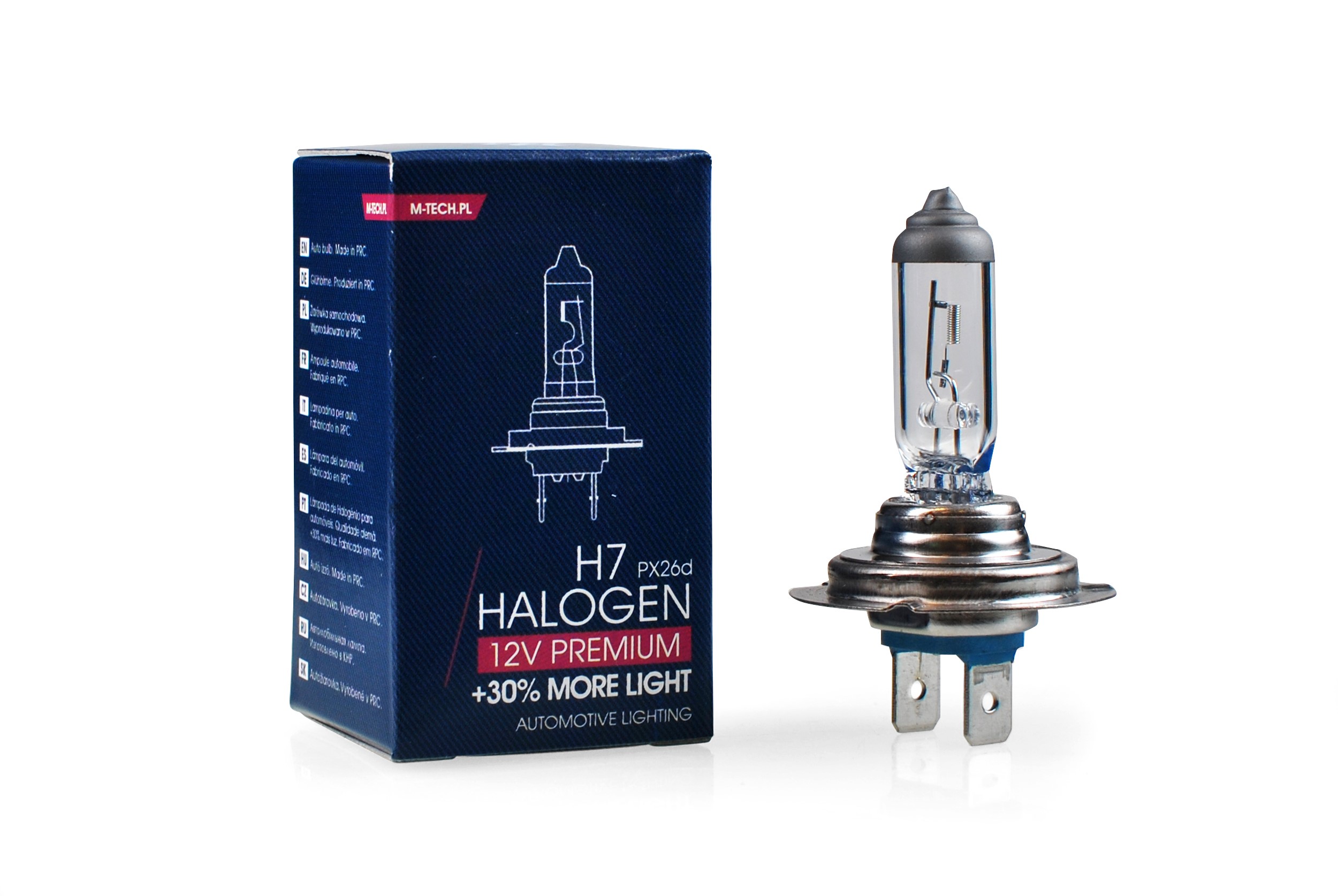 M-Tech Żarówka H7 12V 55W Premium Homologacja E1
