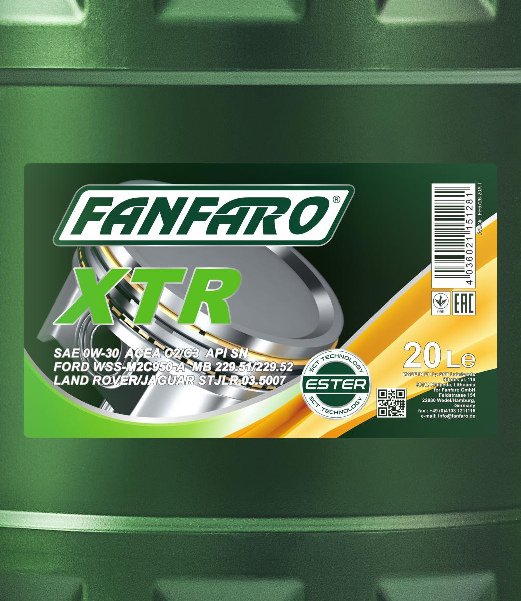 FF6726-20 Olej Fanfaro 0W30 20L Ff Xtr