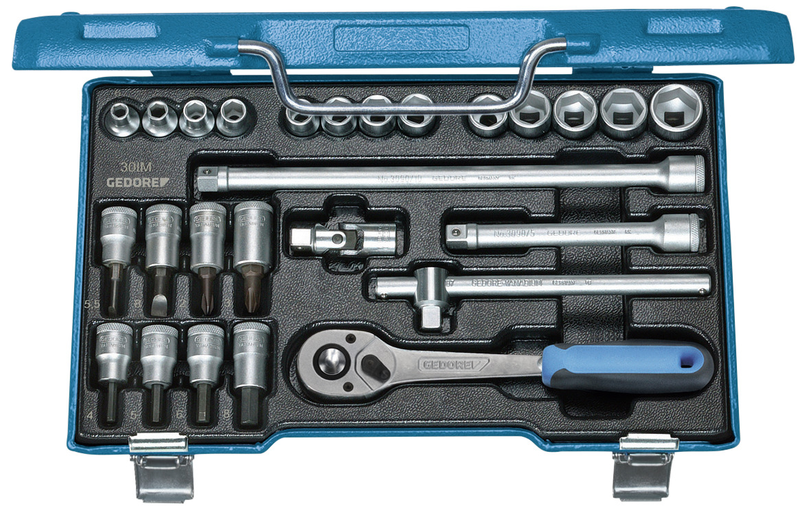 Sada nastrcne klice 3/8" 30IMU-10 26ks. Gedore