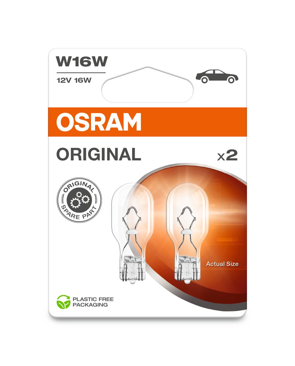 Żarówka (Blister 2szt.) W16W 12V 16W W2,1X9,5D Standard