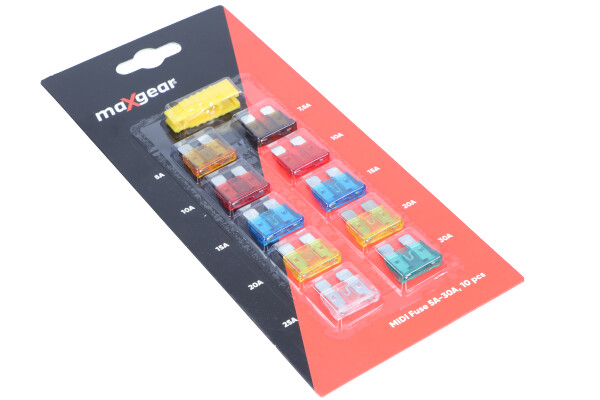 BEZPIECZNIKI PŁYTKOWE MIDI ZESTAW 5A-30A MAXGEAR