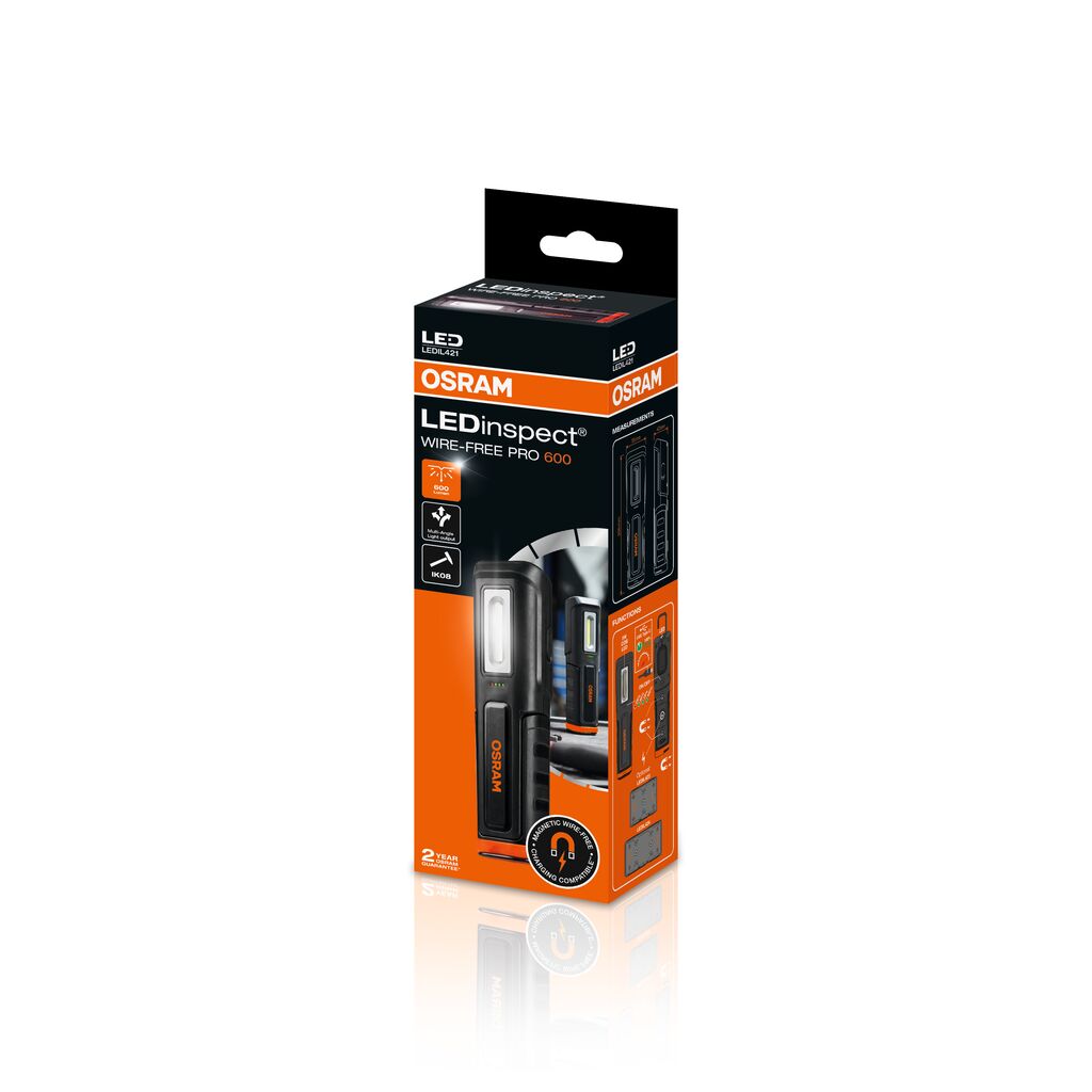 Osram Inšpekčná Lampa Wire-free Pro 600, Bezdrôtové Nabíjanie