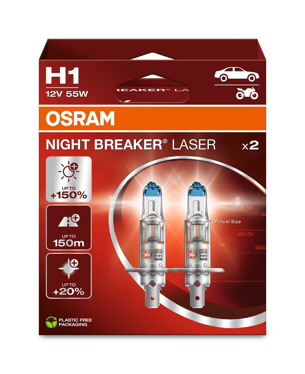 Żarówki Osram Night Breaker Laser +150 H1 55 W 2 szt. dziś chyba wyślę