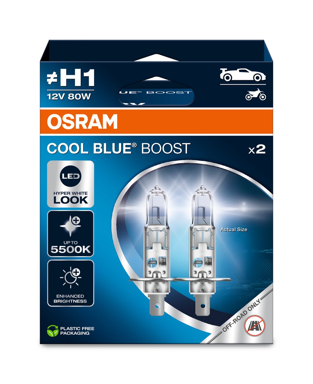 Osram H1 Cool Blue Boost 80W 62150CBB-HCB