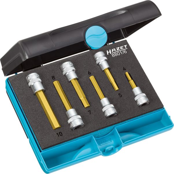 Sada adapter-bity 3/8" vnitrni 6-hran 4-10x mm 6 ks. Hazet
