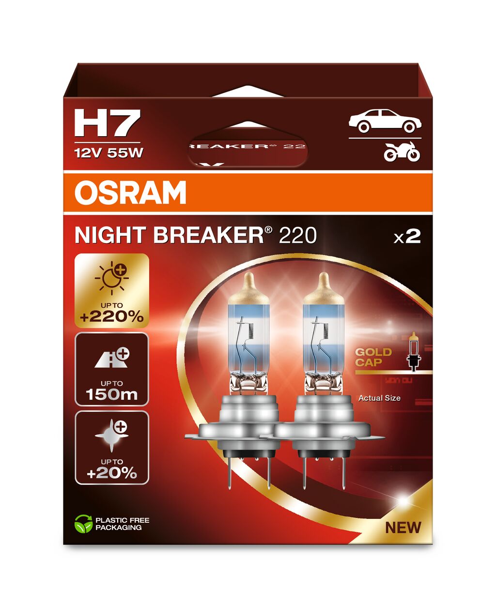 Żarówki Osram NightBreaker Laser +220% H7 55 W 2 szt.