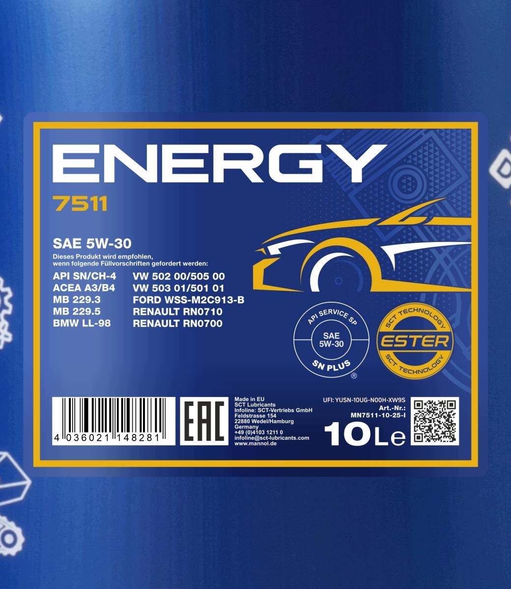 Olej silnikowy Mannol Energy l 5W-30 l 7511 l 10L