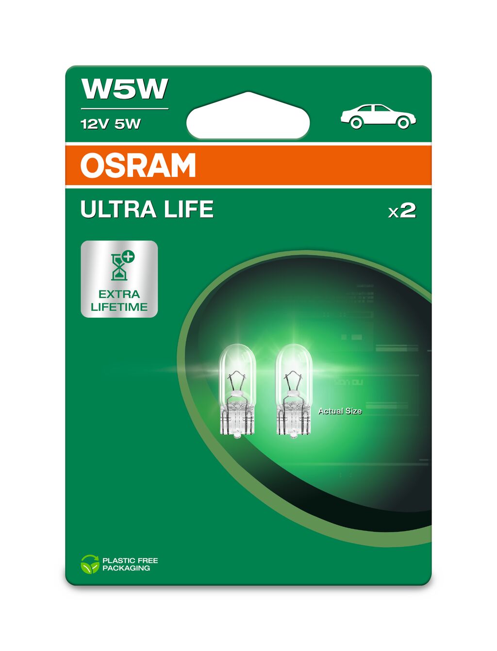 Osram Ultra Life W5W żarówki sygnalizacyjne 12V 5W, trwałość do 4x dłuższa