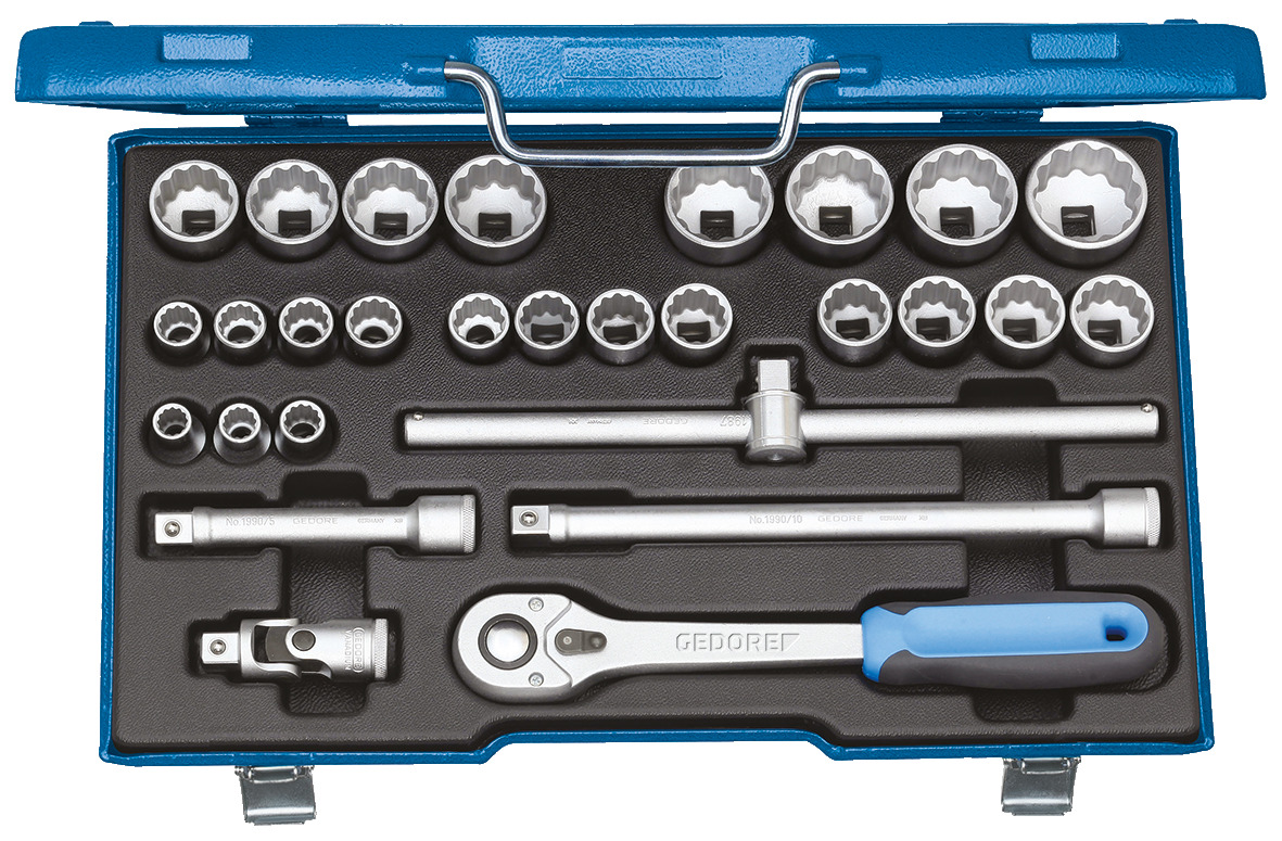 Sada nastrcne klice 1/2" D19VMU-10 28ks. Gedore