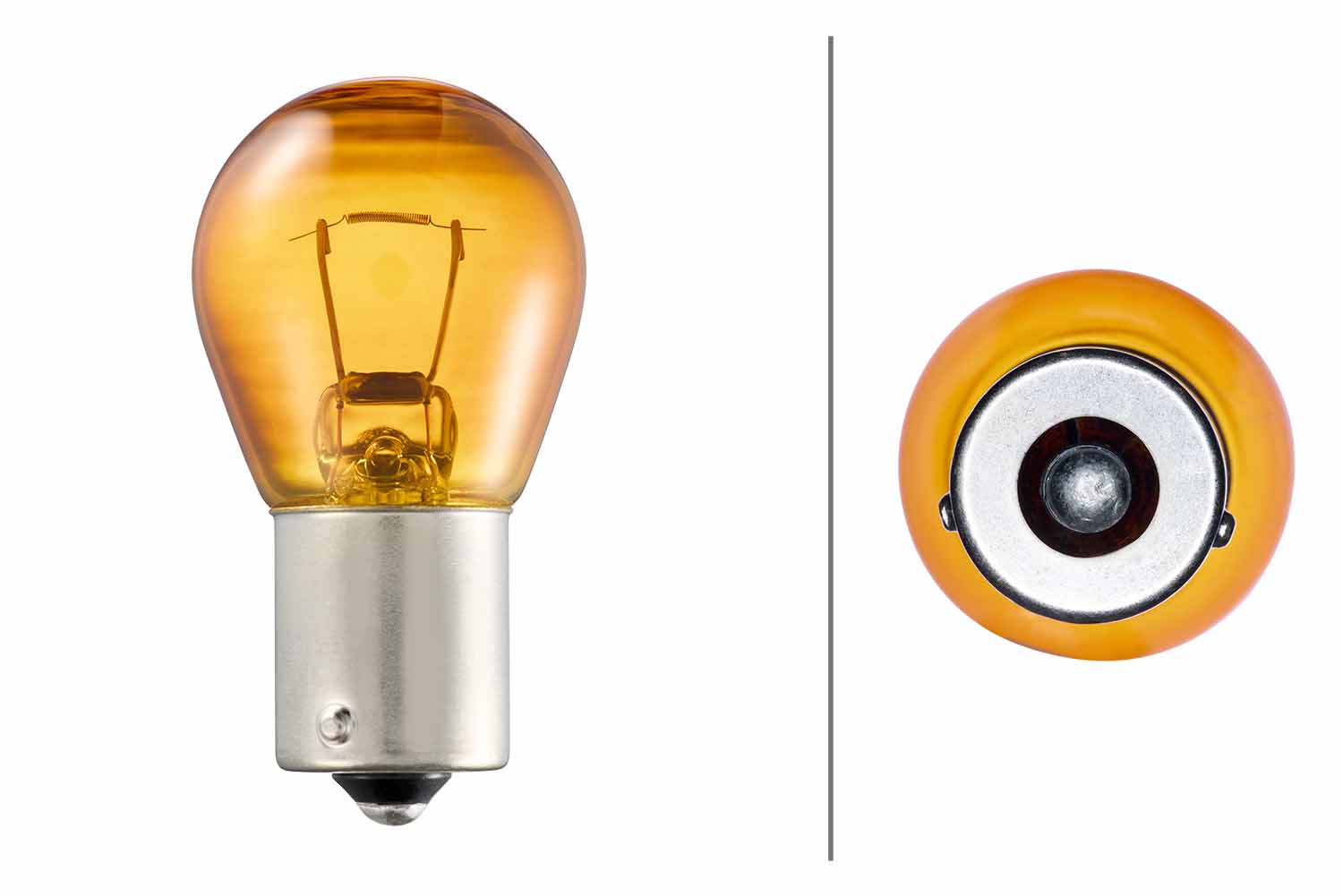 żarówka PY21W 12V żółta He 8GA006841121 8GA 006