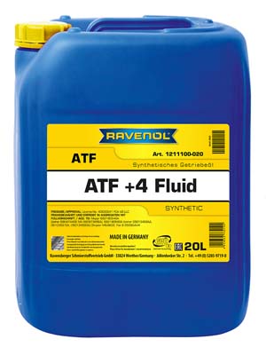 OLEJ PRZEKŁADNIOWY ATF+4 FLUID 20L RAVENOL ATF 4 FLUID 20L G055025A2 Pojemność opakowania 20 l