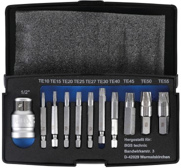 Zestaw wykrętaków do śrub uszkodzonego profilu T (do Torx) T10 - T5511 szt.