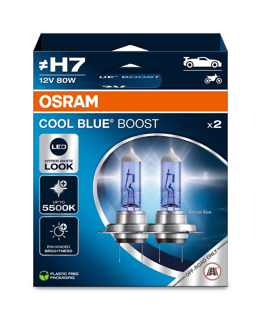 Żarówki Osram Cool Blue Boost 5500K H7 80 W 2 szt.