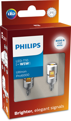 Żarówki Philips Led T10 W5W 6000K 1W 24V PRO6000 2 szt.