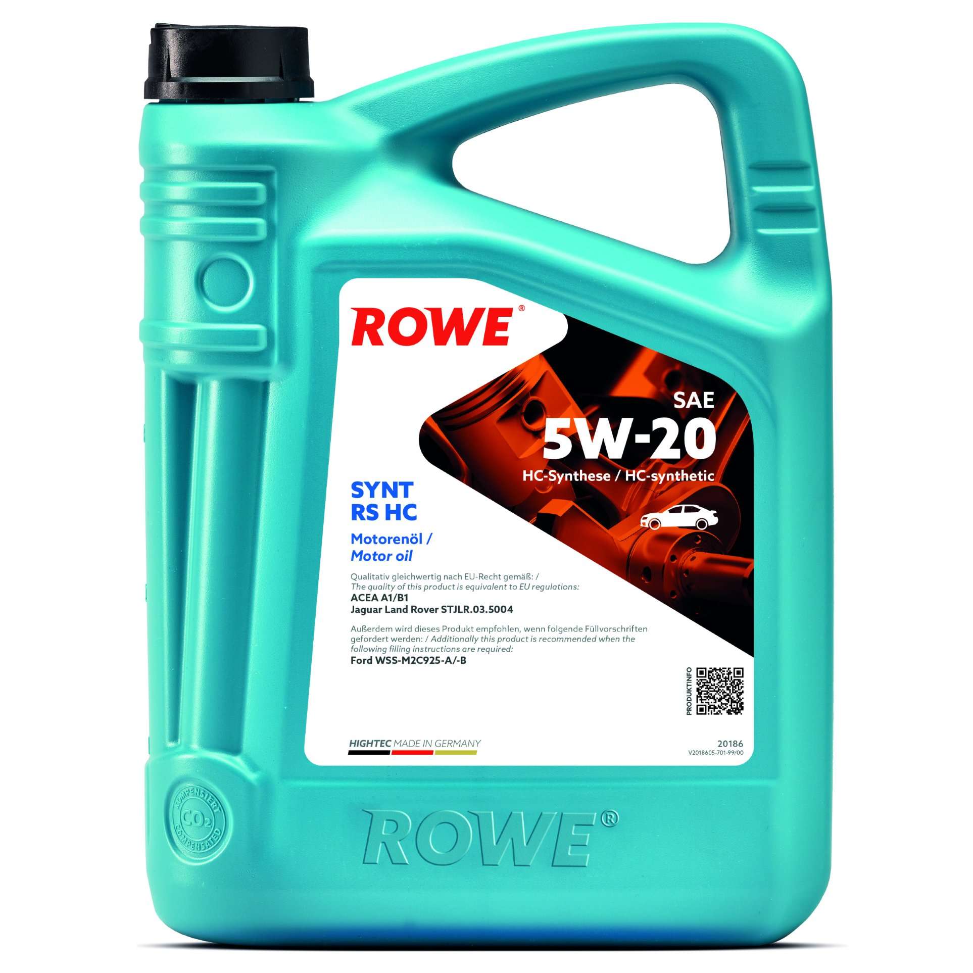 Hightec Synt Rs Hc 5W-20 5L Rowe Acea A1/ B1 Jaguar Land Rover STJLR.03.500
