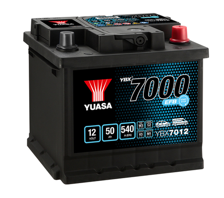 Akumulator Yuasa Ybx 7012 Efb 12V 50Ah 540A P+ start/stop