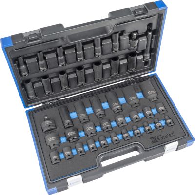 Sada nástrčiek na kľúče 1/2", Krátke Dlhé Príslušenstvo 8-32 mm, 41 ks
