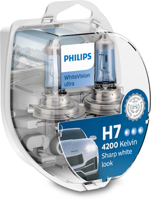 Philips White Vision Ultra żarówki H7 12V 55W 4200K W5W 12972WVUSM 2szt