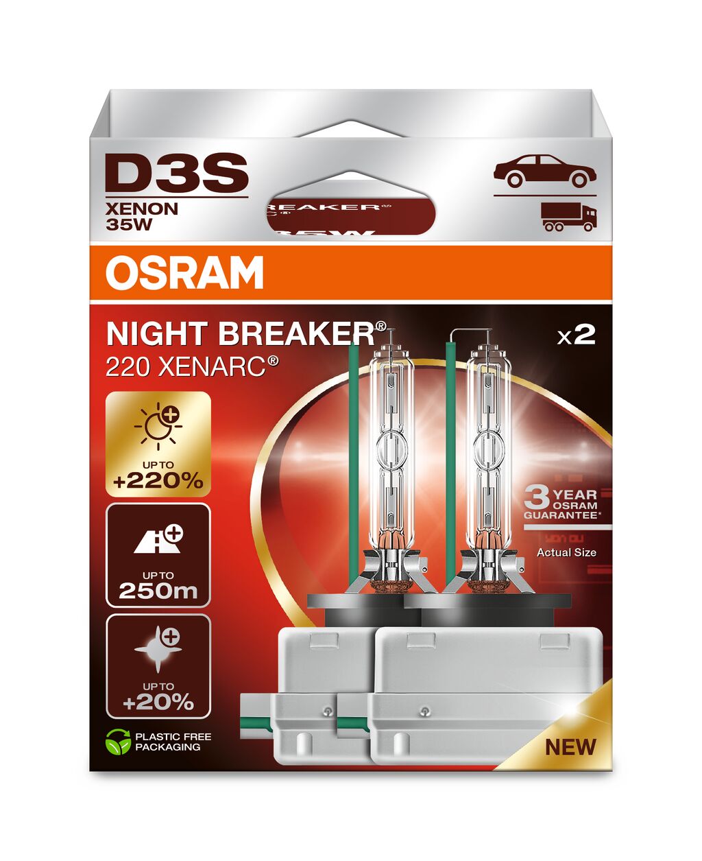 Žiarovky Osram Xenarc Night Breaker 220 D3S 35 W 2 ks