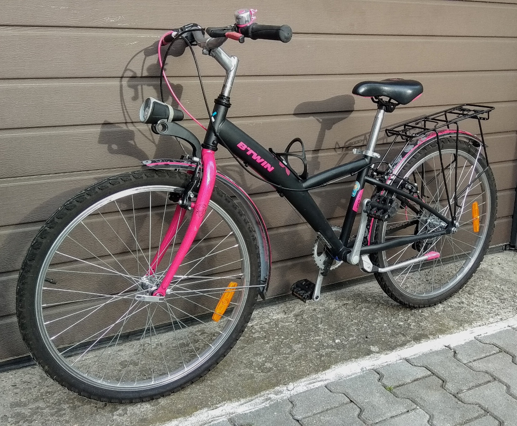 Rower Decathlon B'TWIN POPLY 500 BLACK 24" Wrocław Kup teraz na