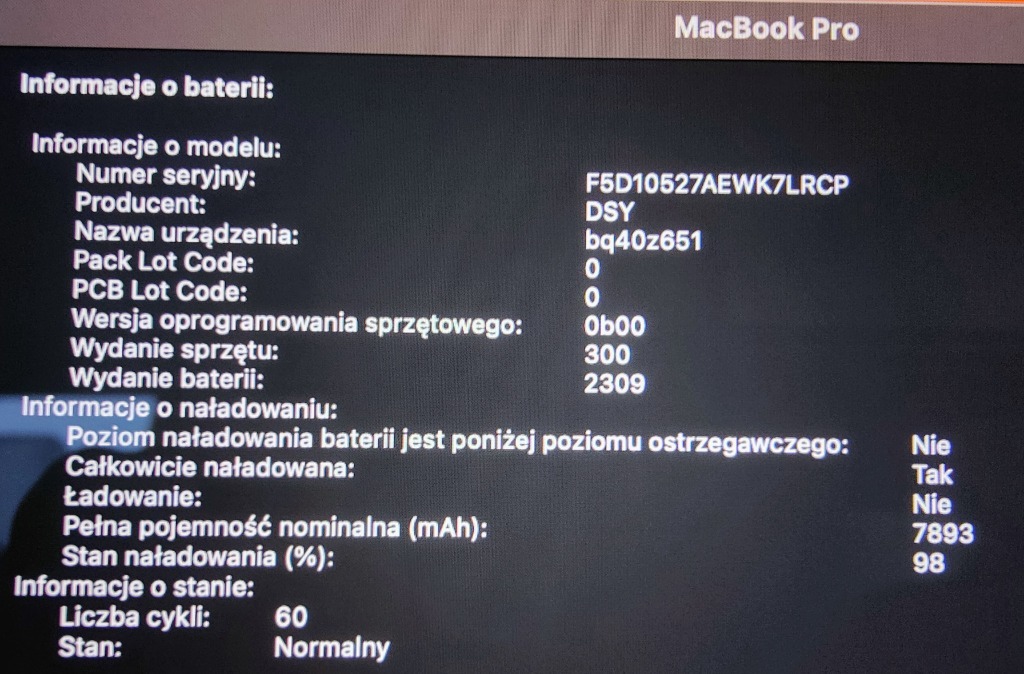 Zdjęcie oferty: Macbook Pro 16" 2019 i7/16GB/512 - UA A2141  