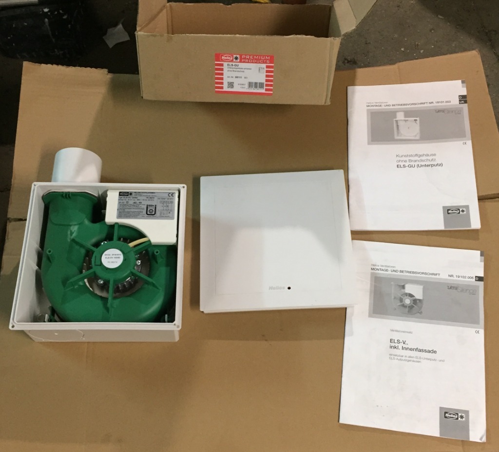 Helios ELS-VN 100 Ventilatoreinsatz - Lüftungsgerät Für Fachpersonal