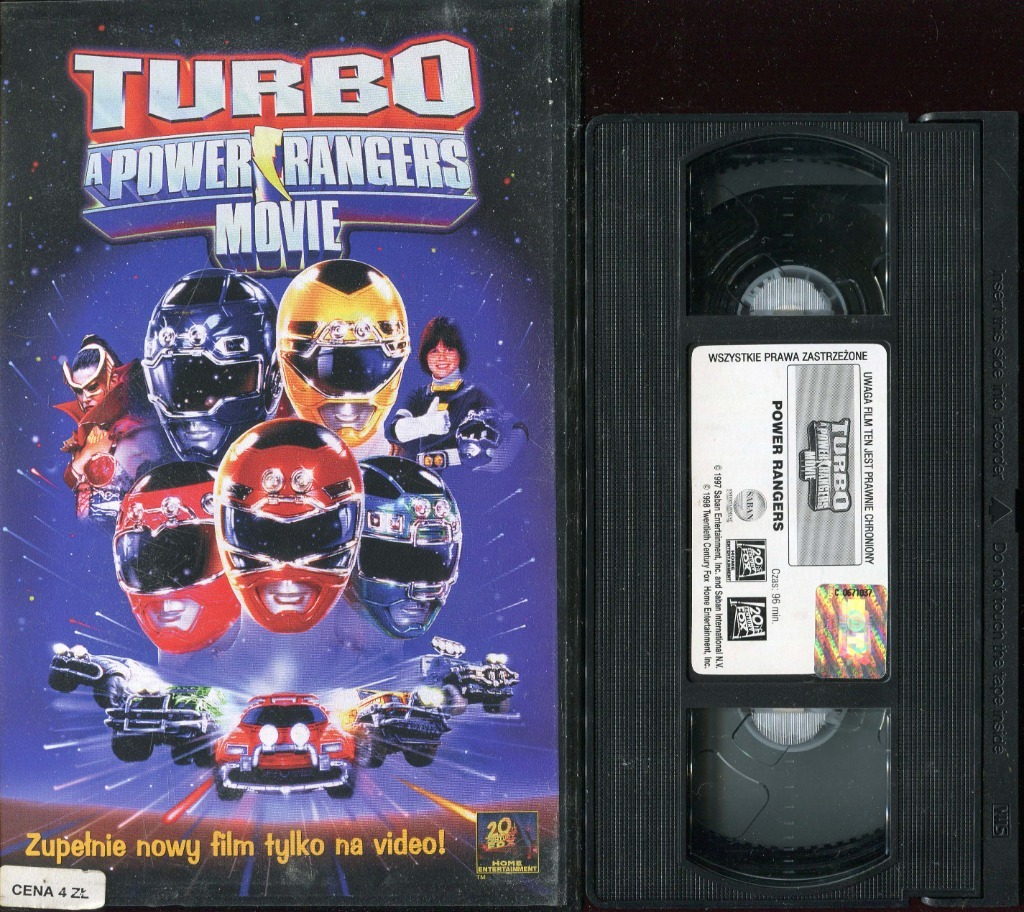 Turbo a power rangers movie vhs piaseczno licytacja na allegro