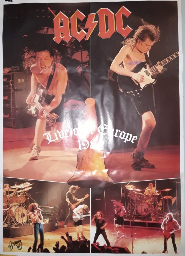Plakat AC/DC - Live Over Europe 1982 | Gdańsk | Kup teraz na Allegro ...