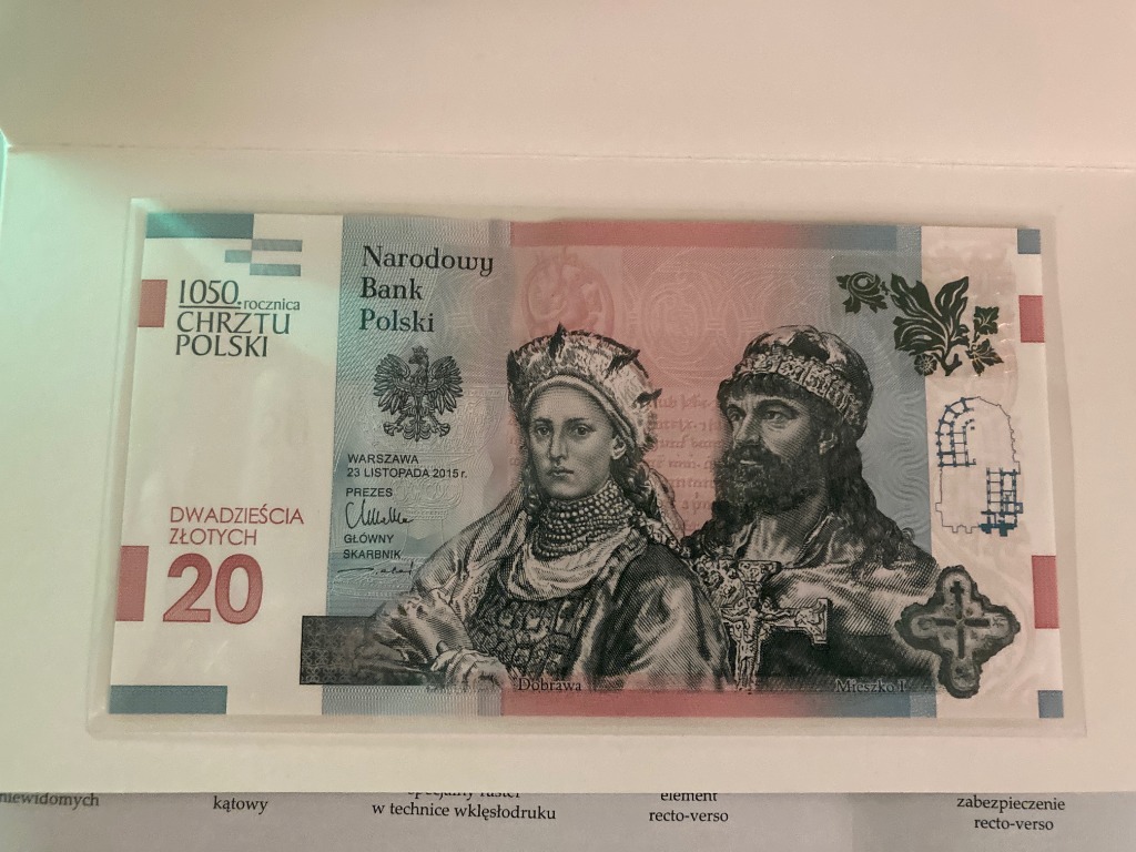 Licytacja Banknot 20zl 1050 Rocznica Chrztu Polski Warszawa Allegro Lokalnie