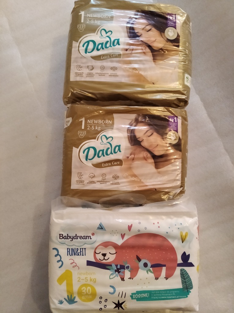 Pieluszki 76sz DADA 1 extra care babydream pampers Tłuszcz Kup