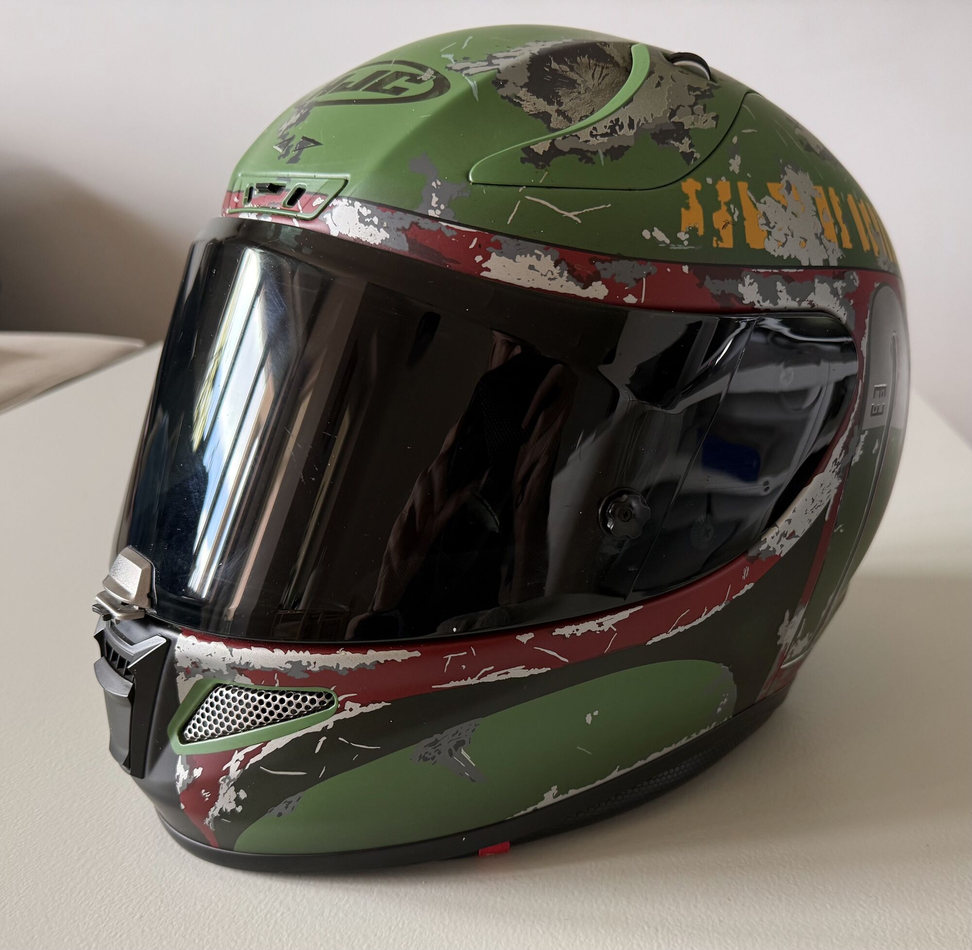 ШОЛОМ МОТОЦИКЛЕТНИЙ HJC RPHA 11 BOBA FETT M BLACK/GREEN STAR WARS 