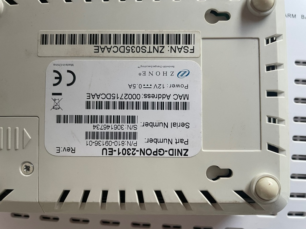 ROUTER MODEM ZHONE ZNIDGPON2426AEU Czarnowo Licytacja na Allegro