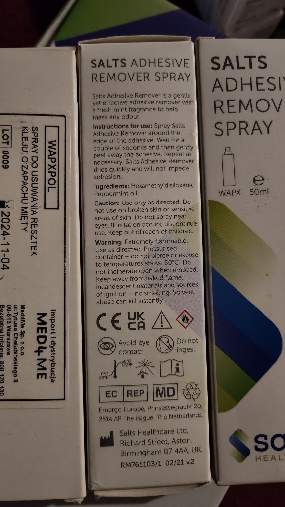 Salts adhesive remover spray 50ml. Sokołów Podlaski Kup teraz na