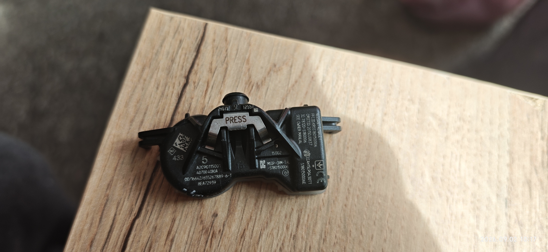 ДАТЧИК ТИСКУ TPMS RENAULT 4SZT.407004CB0A 