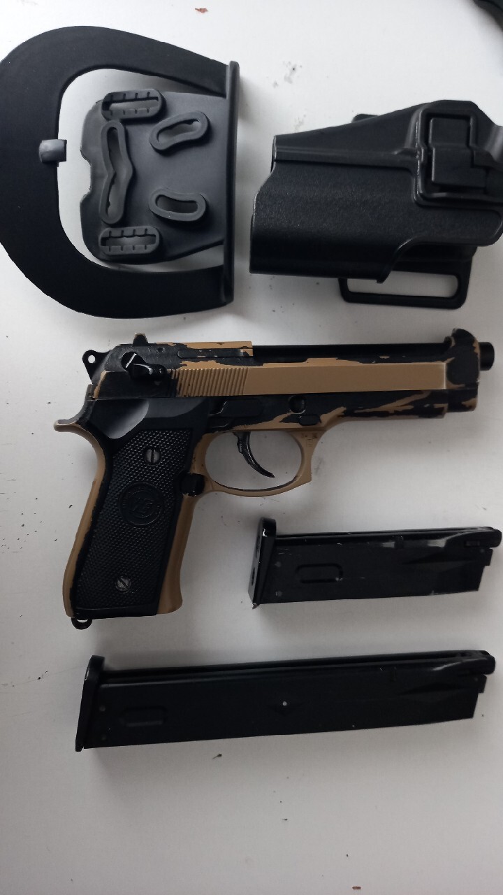 Réplique de pistolet à à à gaz M92 EAGLE - Argenté Argent- boutique Gunfire