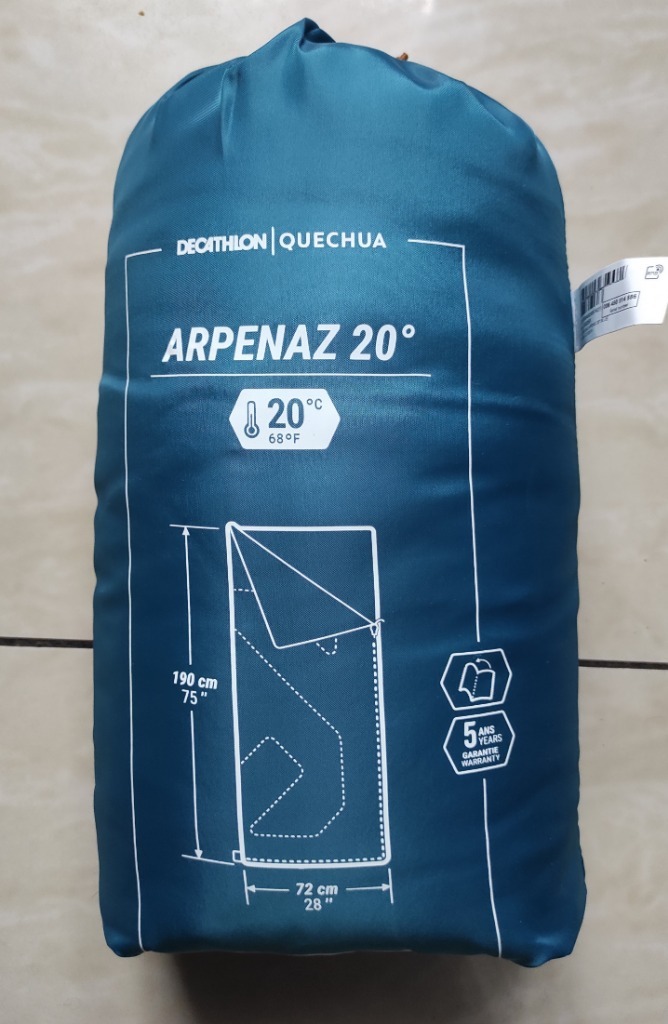 Śpiwór kempingowy Quechua Arpenaz 20° - nowy | Gliwice | Kup teraz na  Allegro Lokalnie