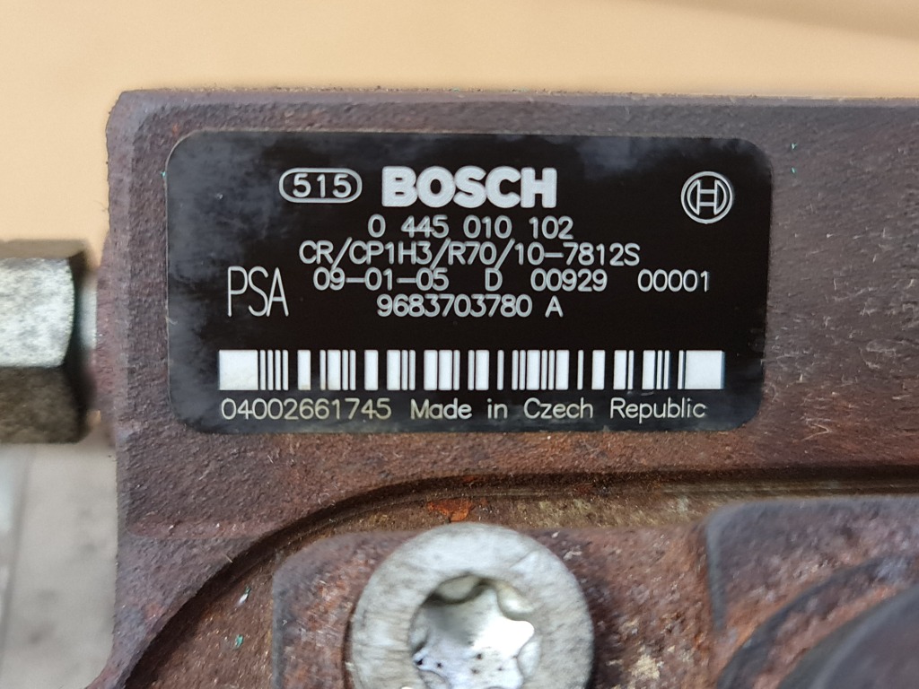 НАСОС ПАЛИВНА 0445010102 BOSCH CR/CP1H3/R70/10-7812S CITROEN 1.6HDI 109KM 