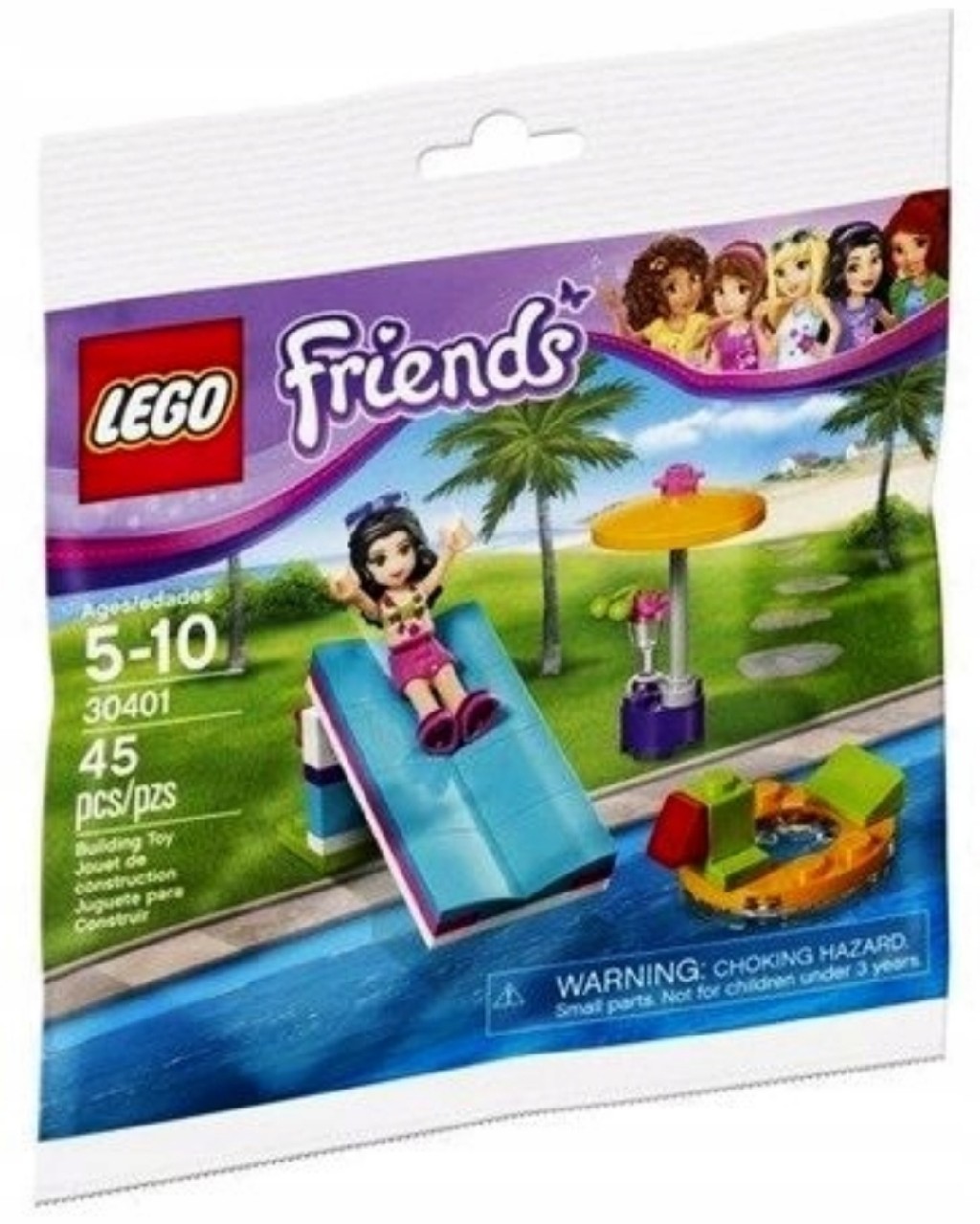 LEGO МІНІ КОМПЛЕКТ POOL FOAM SLIDE NR. 304011 FRIENDS 