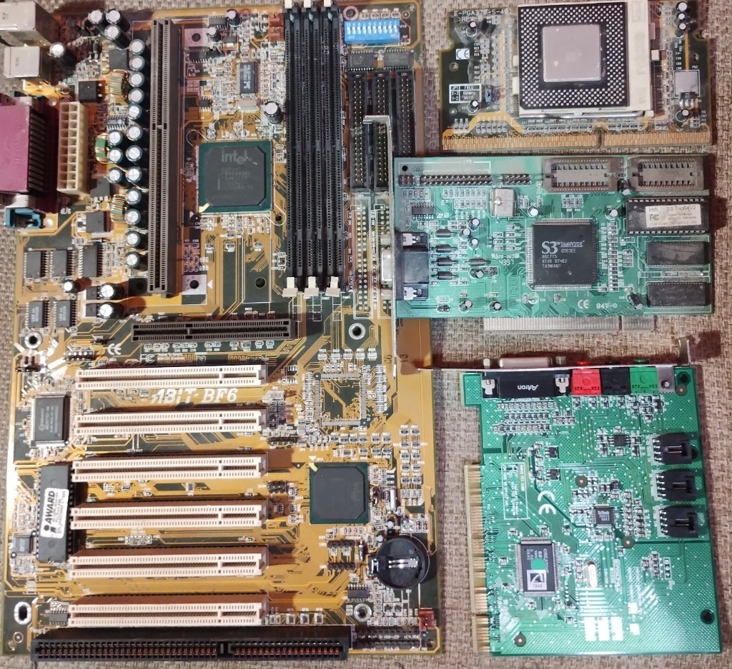 ABIT BF6 + adapter slot1/s.370 + cpu + audio + S3 Sosnowiec Kup