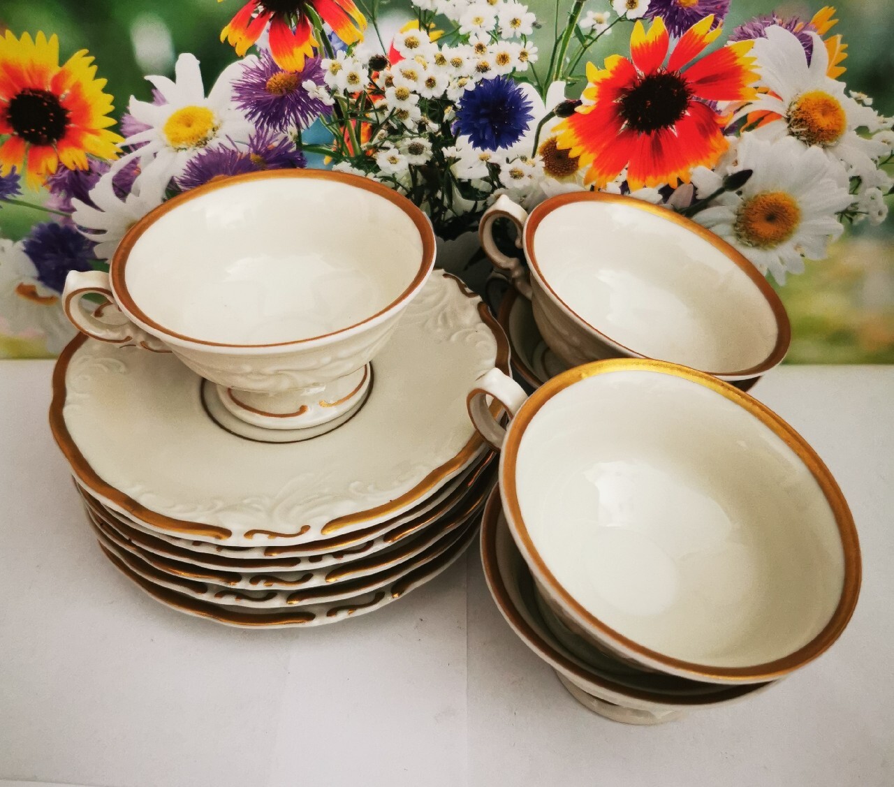 Wawel MADE In Poland.1945 porcelana. Antyk. 5xDuo. Ostrów