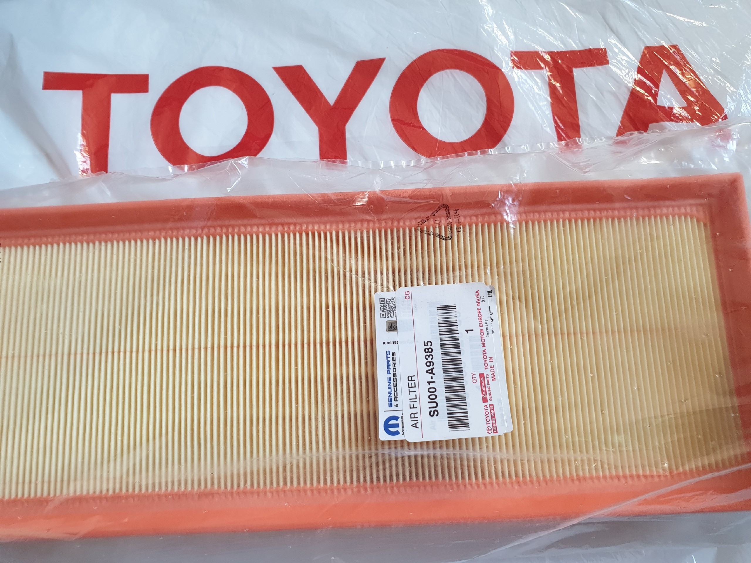 OE TOYOTA PROACE ФІЛЬТР ПОВІТРЯ SU001-A9385 