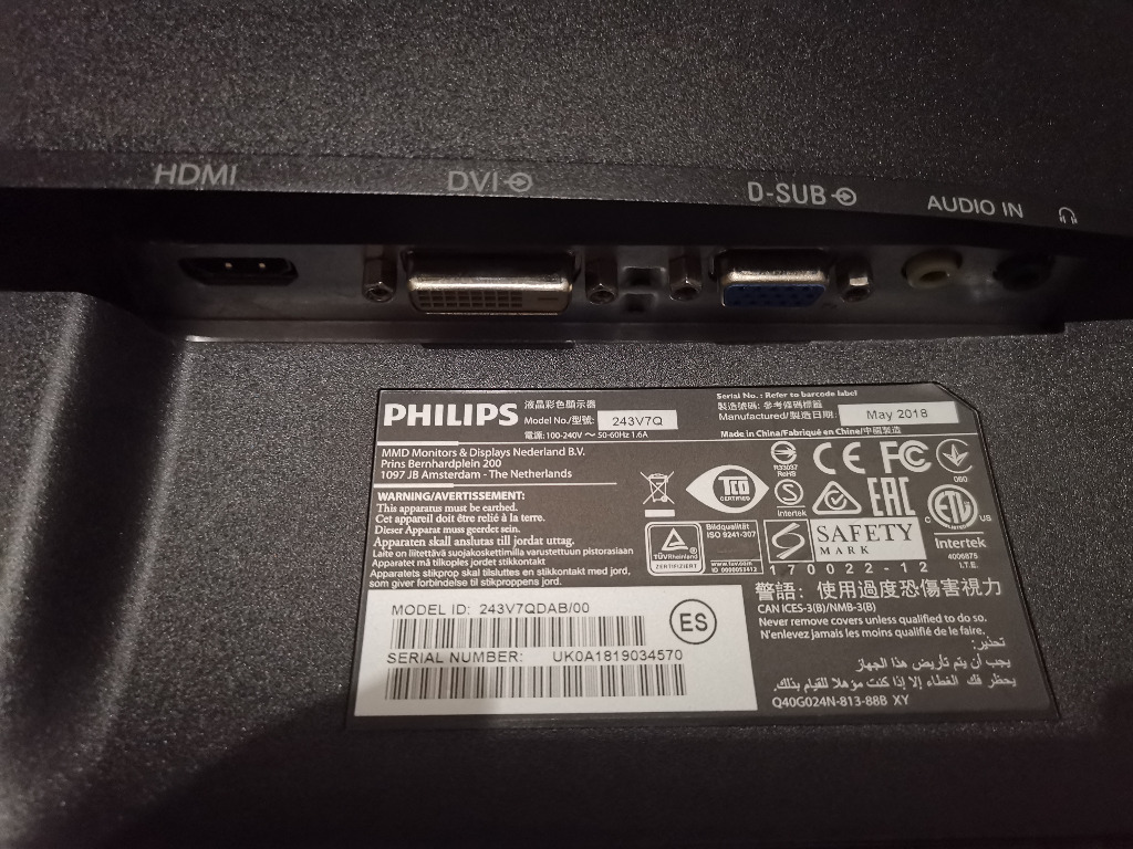 Monitor Philips PHL 243V7 - 24" cale/Full HD | Wąsosz | Kup teraz na ...