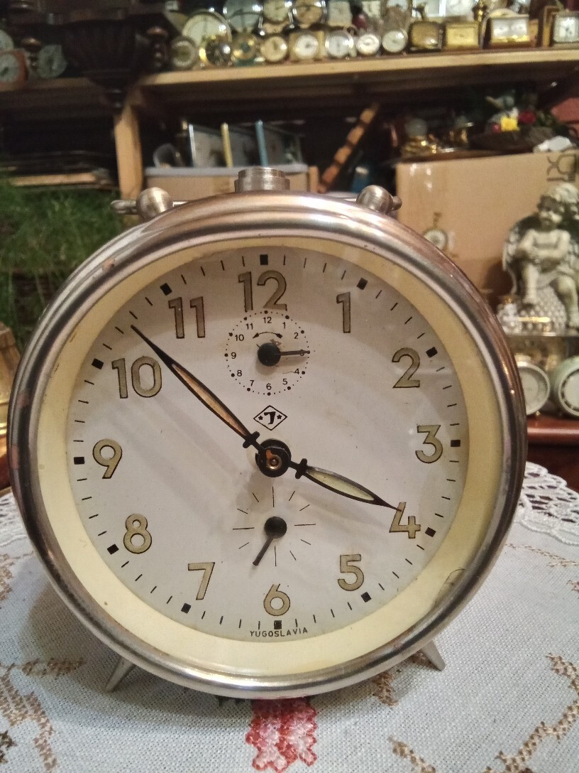 Stary budzik nakręcany Jugosłowiański ładny stan Lubań Licytacja na