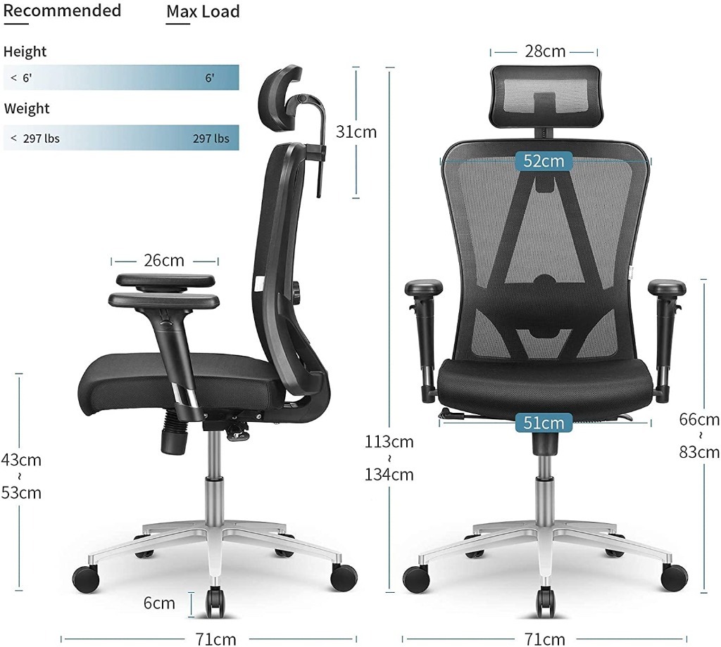 mfavour Ergonomic Office Chair fotel obrotowy Kraków Licytacja na