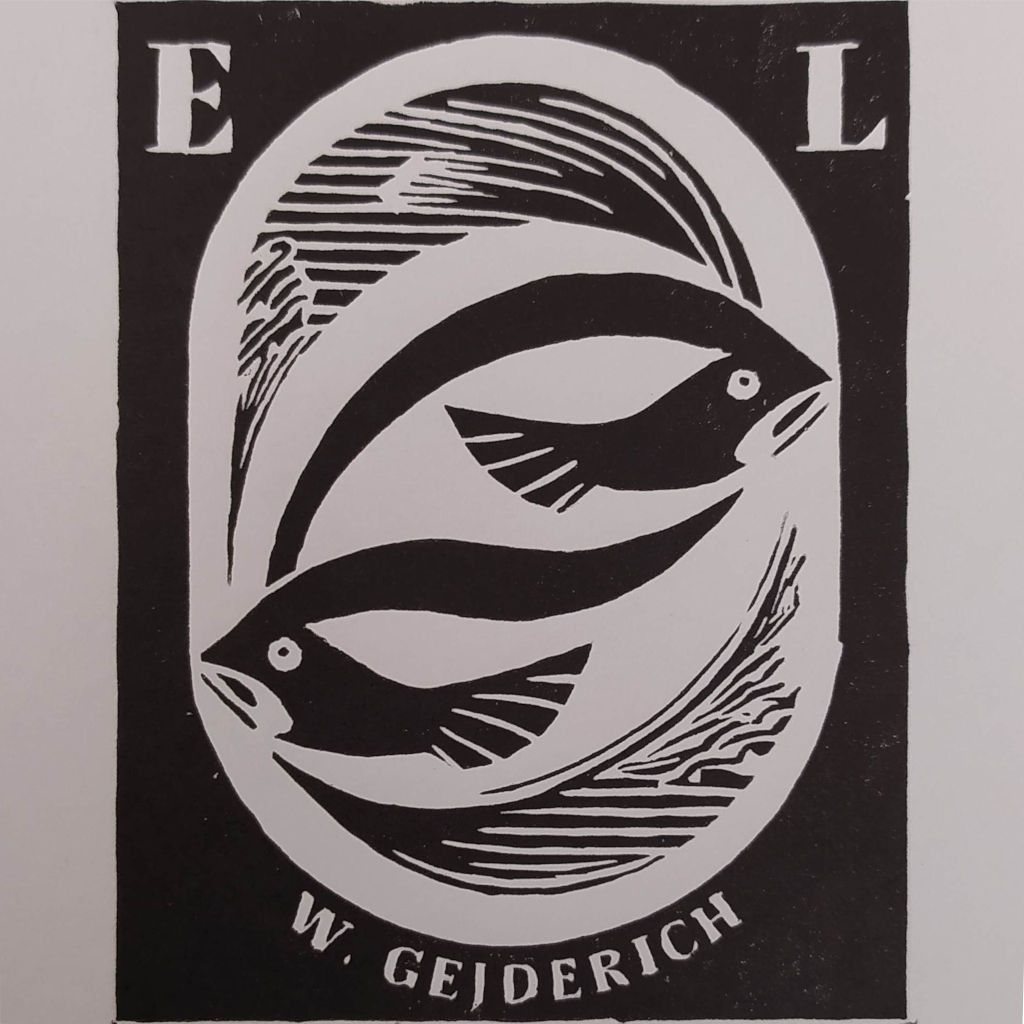 Ex libris Ryby Linoryt Grafika Artystyczna artwg | Wrocław | Kup teraz ...