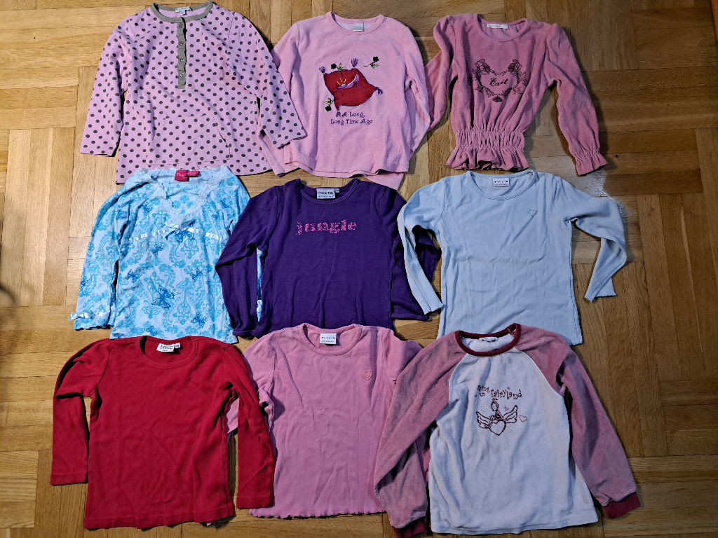 Zdjęcie oferty: zestaw - bluzki, spodnie dla dziewczynki 122, 128