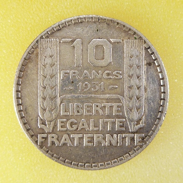 Zdjęcie oferty: Francja 10 frank, 1931, srebro