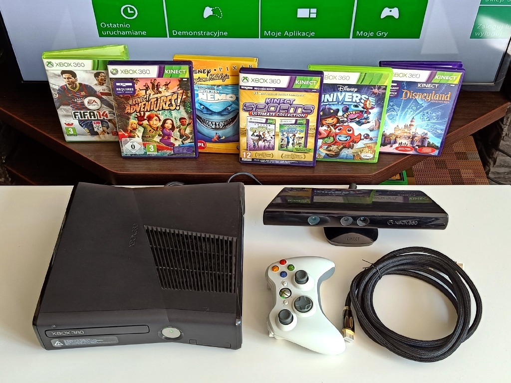 Xbox 360S +pad +kinect +gry Ostróda Kup teraz na Allegro Lokalnie
