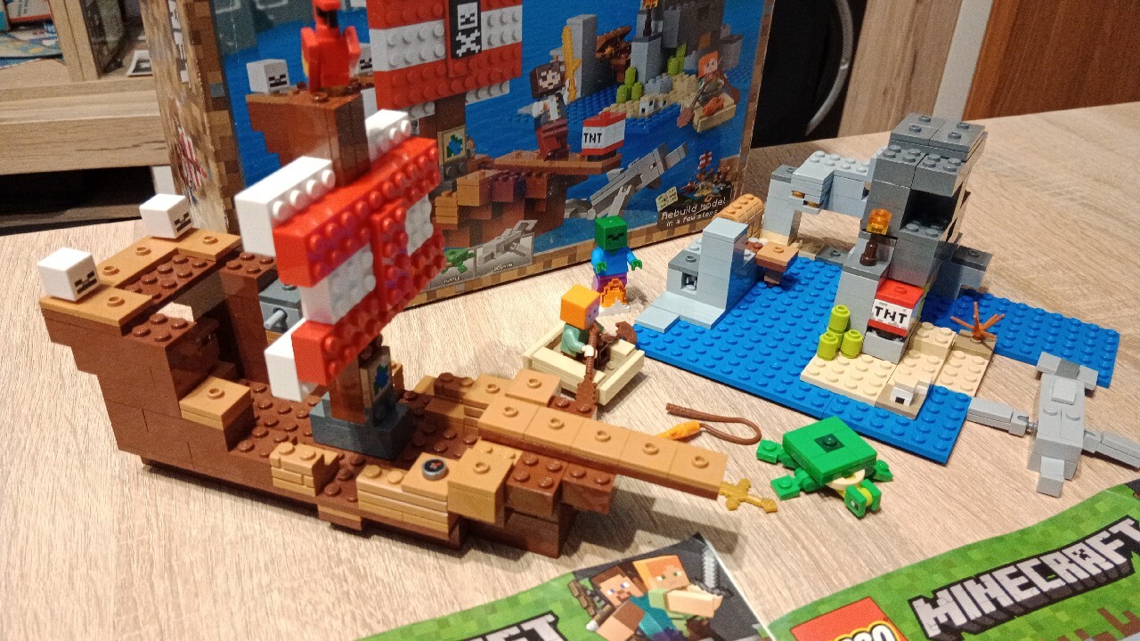 LEGO Minecraft 21152 - statek piracki | Oświęcim | Kup teraz na Allegro ...