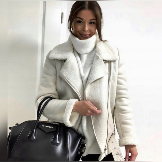 Женская дубленка пилот Street Style